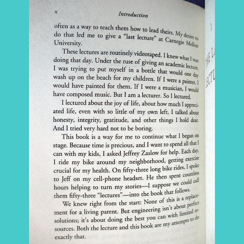 Book: The Last Lecture, by Randy Pausch with Jeffrey Zaslow - Picture 6 of 12